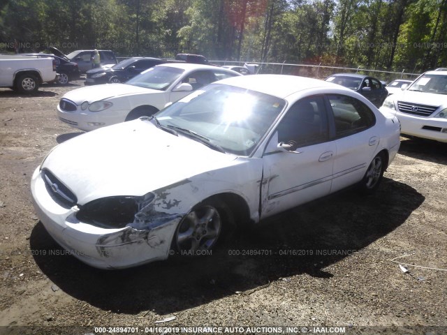 1FAFP55U5YA242079 - 2000 FORD TAURUS SES WHITE photo 2