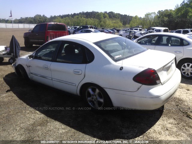 1FAFP55U5YA242079 - 2000 FORD TAURUS SES WHITE photo 3