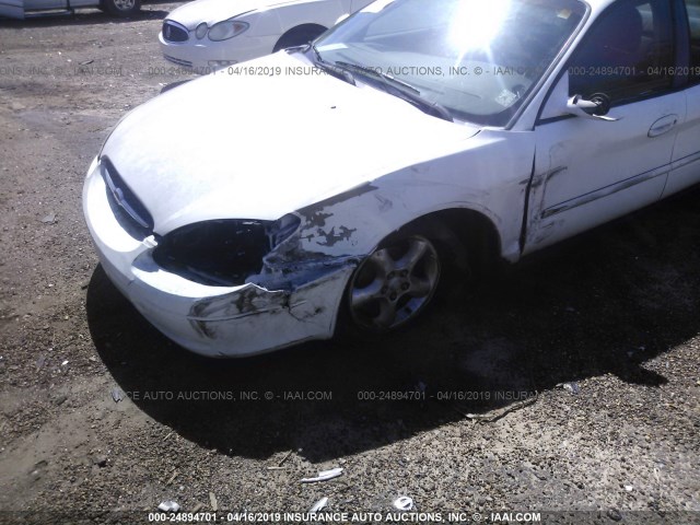 1FAFP55U5YA242079 - 2000 FORD TAURUS SES WHITE photo 6