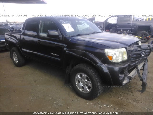 5TEJU62NX7Z346782 - 2007 TOYOTA TACOMA DOUBLE CAB PRERUNNER BLACK photo 1