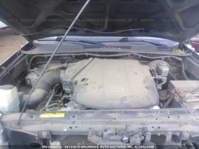 5TEJU62NX7Z346782 - 2007 TOYOTA TACOMA DOUBLE CAB PRERUNNER BLACK photo 10