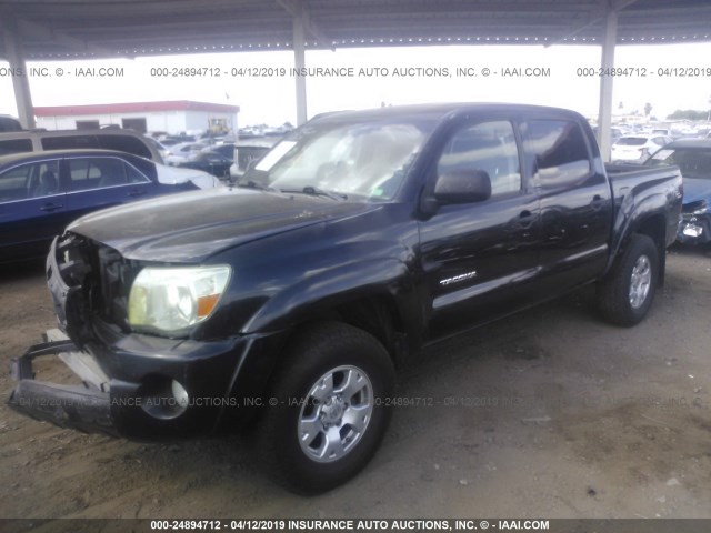 5TEJU62NX7Z346782 - 2007 TOYOTA TACOMA DOUBLE CAB PRERUNNER BLACK photo 2