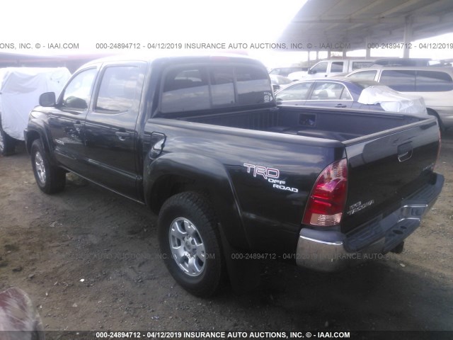 5TEJU62NX7Z346782 - 2007 TOYOTA TACOMA DOUBLE CAB PRERUNNER BLACK photo 3