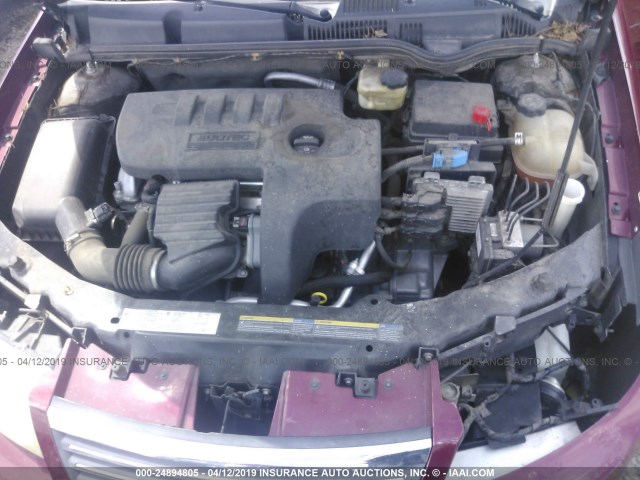 1G8AL58B56Z180251 - 2006 SATURN ION LEVEL 3 RED photo 10