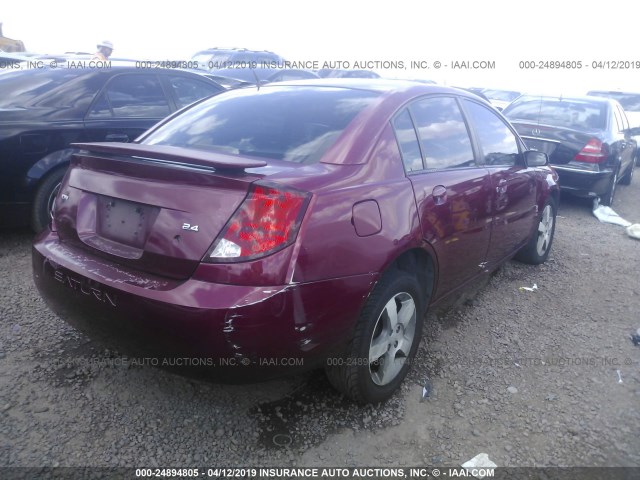 1G8AL58B56Z180251 - 2006 SATURN ION LEVEL 3 RED photo 4