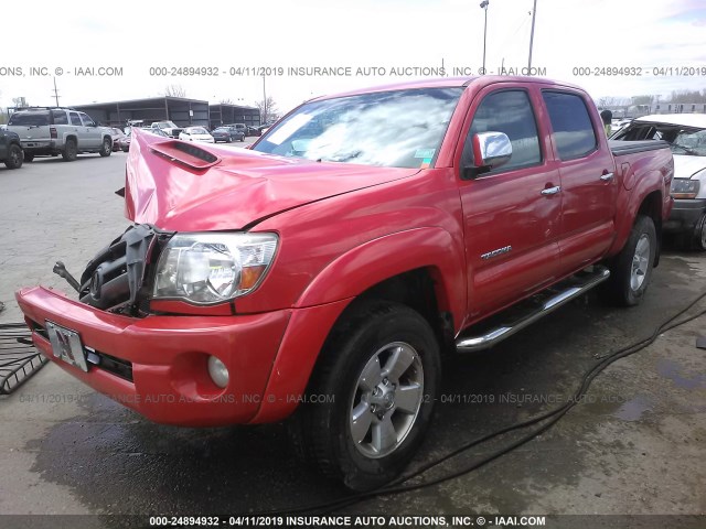 5TEJU62N56Z290393 - 2006 TOYOTA TACOMA DOUBLE CAB PRERUNNER RED photo 2