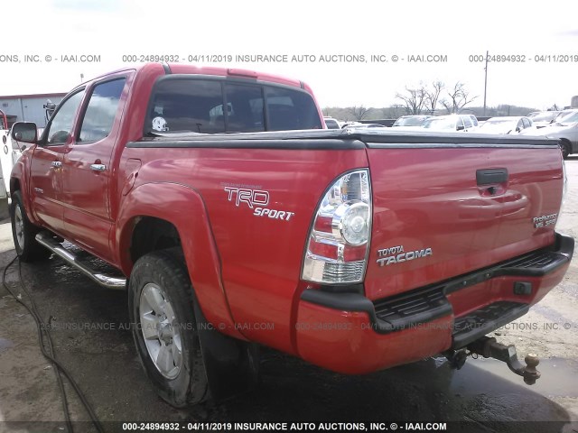 5TEJU62N56Z290393 - 2006 TOYOTA TACOMA DOUBLE CAB PRERUNNER RED photo 3