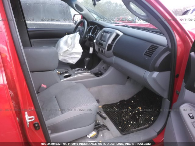 5TEJU62N56Z290393 - 2006 TOYOTA TACOMA DOUBLE CAB PRERUNNER RED photo 5