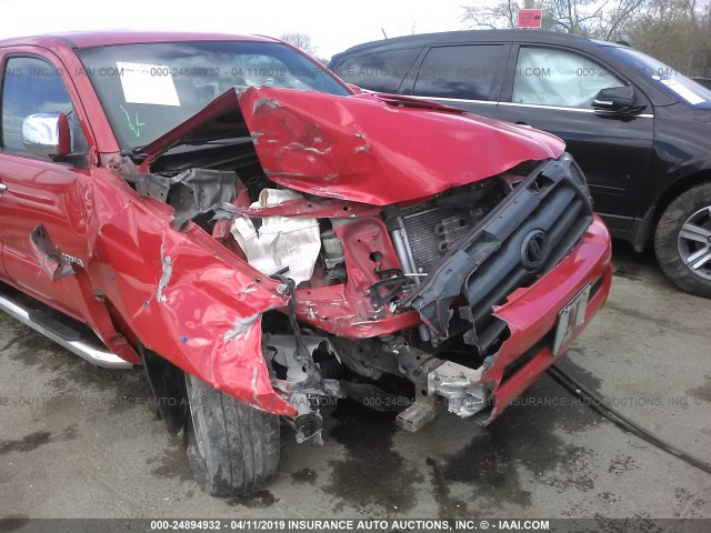 5TEJU62N56Z290393 - 2006 TOYOTA TACOMA DOUBLE CAB PRERUNNER RED photo 6