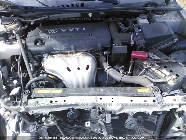 JTKDE167080231174 - 2008 TOYOTA SCION TC ვერცხლისფერი ფოტო 10