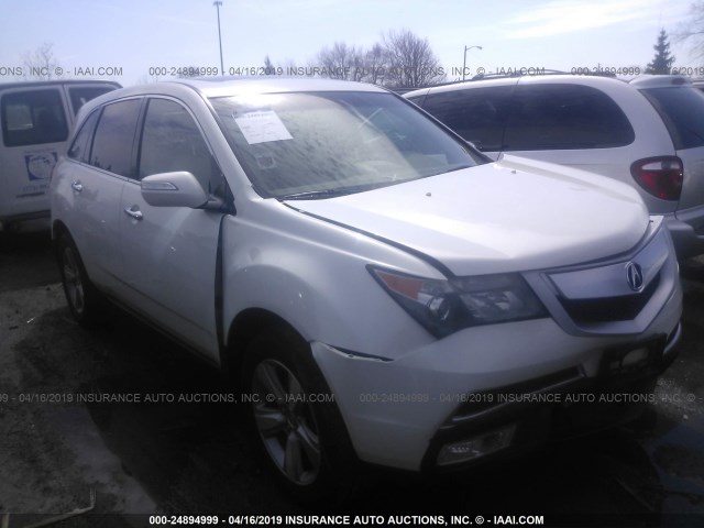 2HNYD2H61AH511719 - 2010 ACURA MDX TECHNOLOGY WHITE photo 1