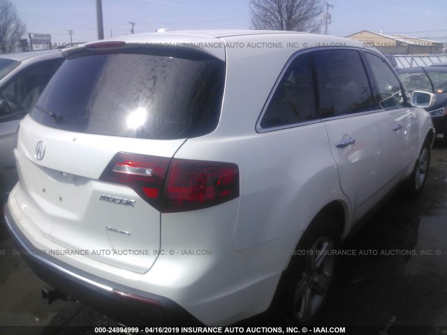 2HNYD2H61AH511719 - 2010 ACURA MDX TECHNOLOGY WHITE photo 4