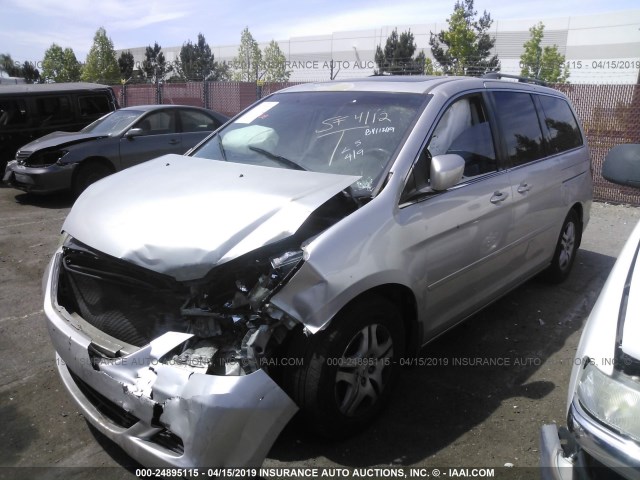 5FNRL38787B141427 - 2007 HONDA ODYSSEY EXL SILVER photo 2