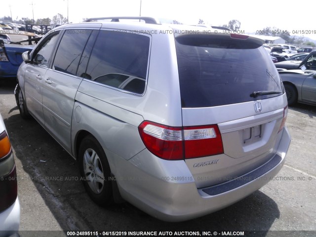 5FNRL38787B141427 - 2007 HONDA ODYSSEY EXL SILVER photo 3