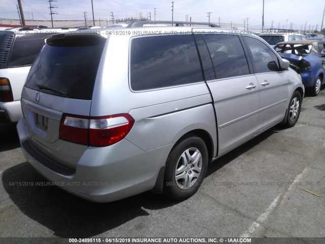 5FNRL38787B141427 - 2007 HONDA ODYSSEY EXL SILVER photo 4