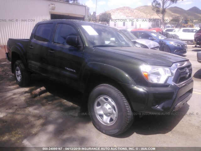 5TFJX4GN7DX015701 - 2013 TOYOTA TACOMA DOUBLE CAB GREEN photo 1