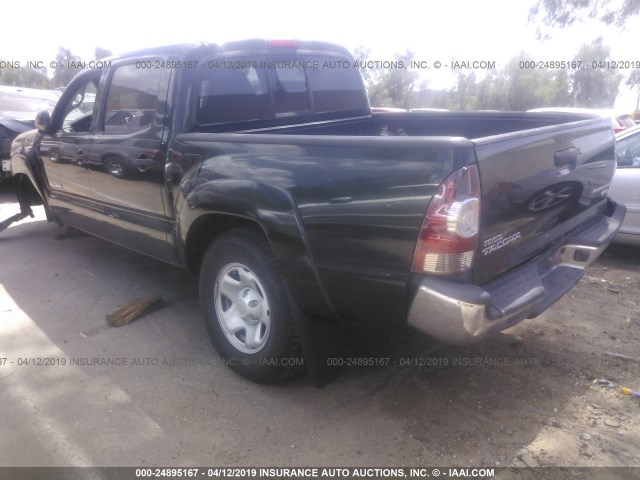 5TFJX4GN7DX015701 - 2013 TOYOTA TACOMA DOUBLE CAB GREEN photo 3