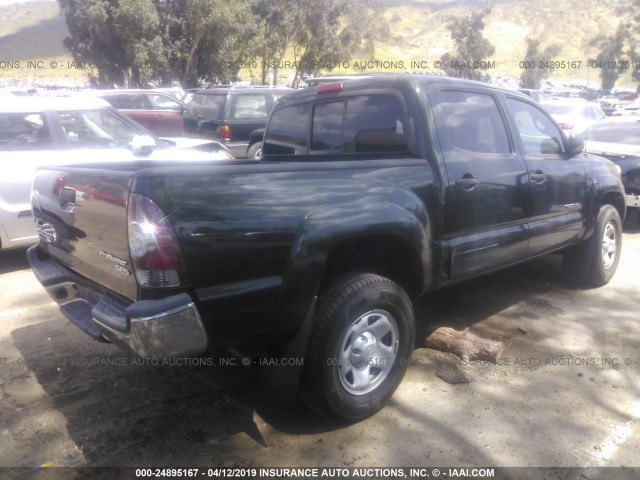 5TFJX4GN7DX015701 - 2013 TOYOTA TACOMA DOUBLE CAB GREEN photo 4