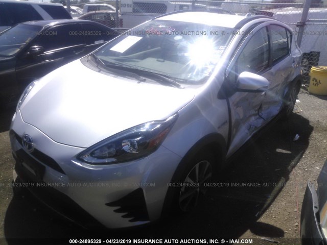 JTDKDTB38J1619527 - 2018 TOYOTA PRIUS C SILVER photo 6