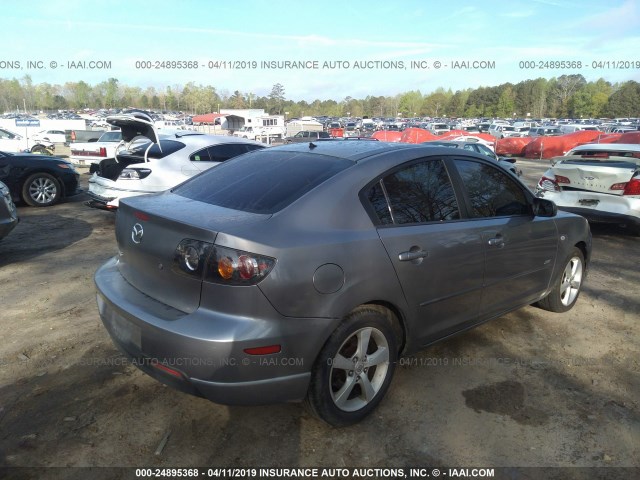 JM1BK323951295788 - 2005 MAZDA 3 S GRAY photo 4