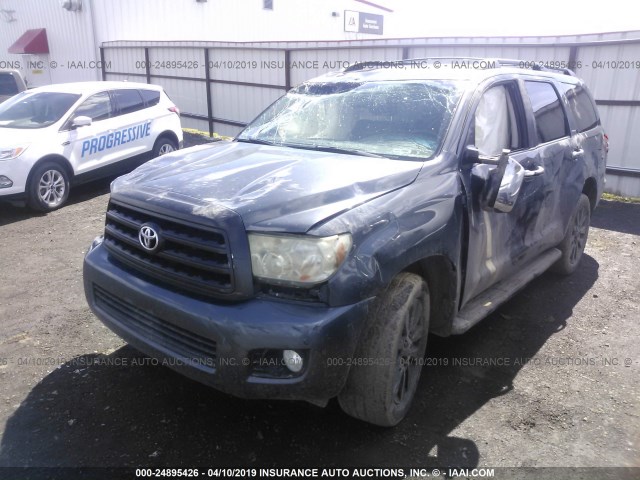 5TDBY68AX8S002266 - 2008 TOYOTA SEQUOIA LIMITED GRAY photo 2