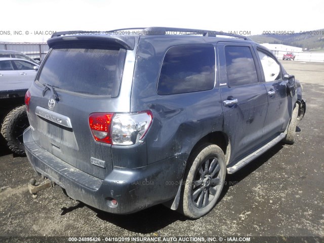 5TDBY68AX8S002266 - 2008 TOYOTA SEQUOIA LIMITED GRAY photo 4