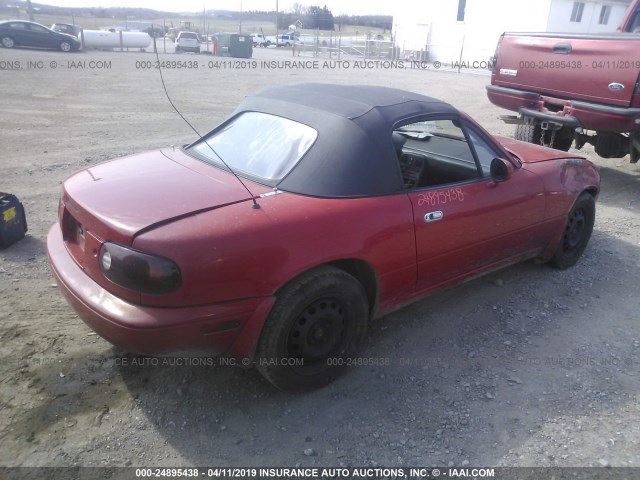 JM1NA3512L0112471 - 1990 MAZDA MX-5 MIATA RED photo 4