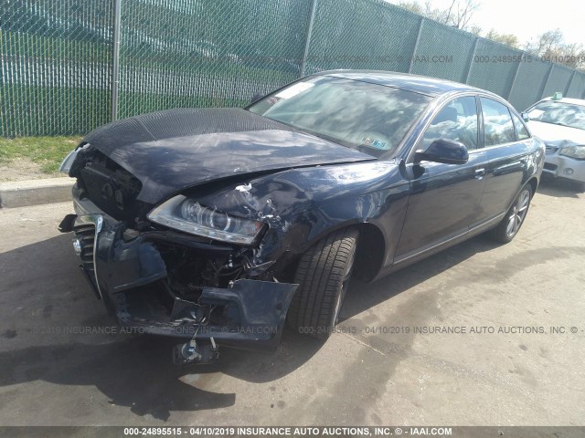 WAUWG74F29N050585 - 2009 AUDI A6 QUATTRO BLUE photo 2