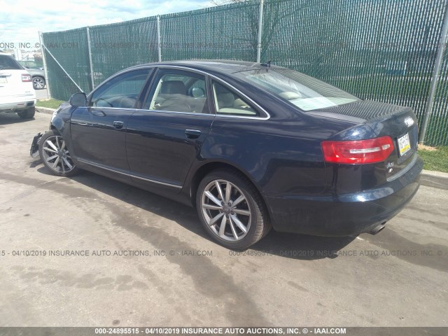 WAUWG74F29N050585 - 2009 AUDI A6 QUATTRO BLUE photo 3