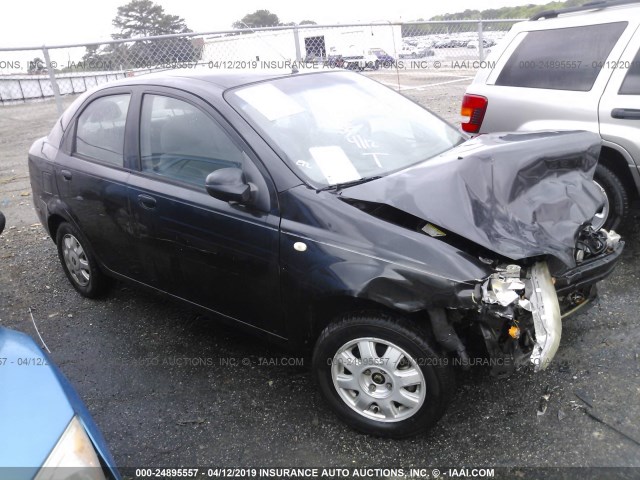 KL1TG52655B341419 - 2005 CHEVROLET AVEO LT BLACK photo 1