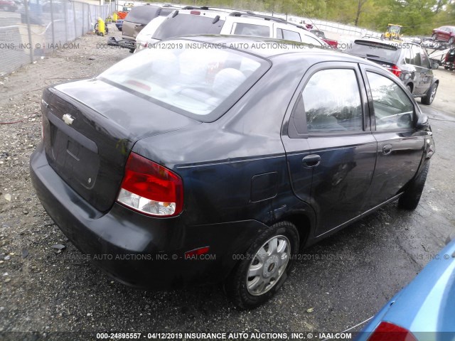 KL1TG52655B341419 - 2005 CHEVROLET AVEO LT BLACK photo 4