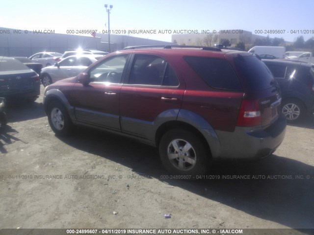 KNDJD736985864657 - 2008 KIA SORENTO EX/LX RED photo 3