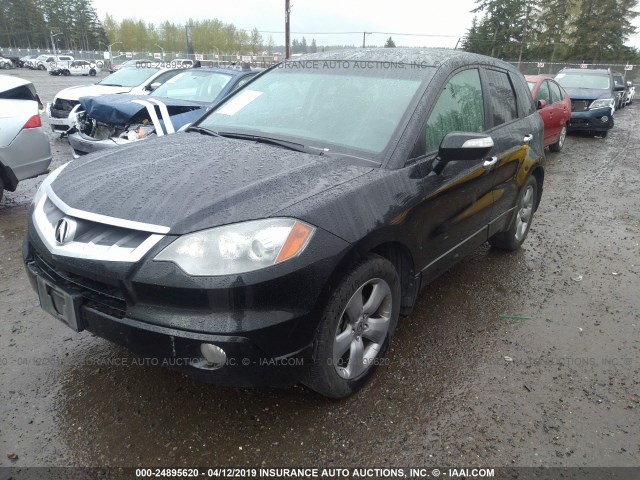 5J8TB18587A020516 - 2007 ACURA RDX TECHNOLOGY BLACK photo 2