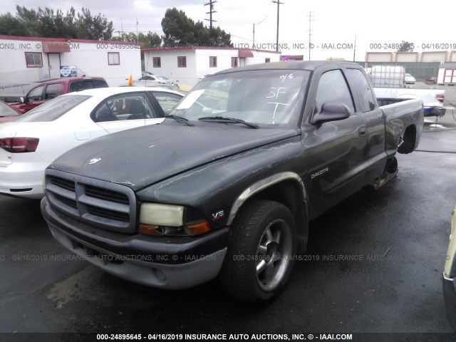 1B7GL23X2VS274029 - 1997 DODGE DAKOTA GREEN photo 2