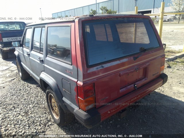 1JCMT7890JT178347 - 1988 JEEP CHEROKEE LIMITED RED photo 3