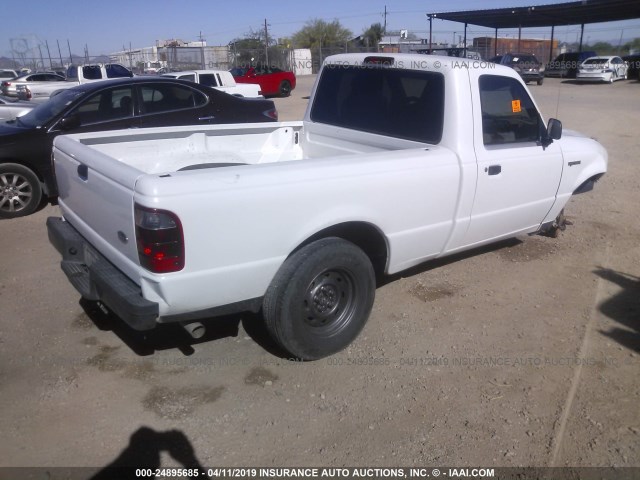 1FTYR10U74PB17041 - 2004 FORD RANGER WHITE photo 4