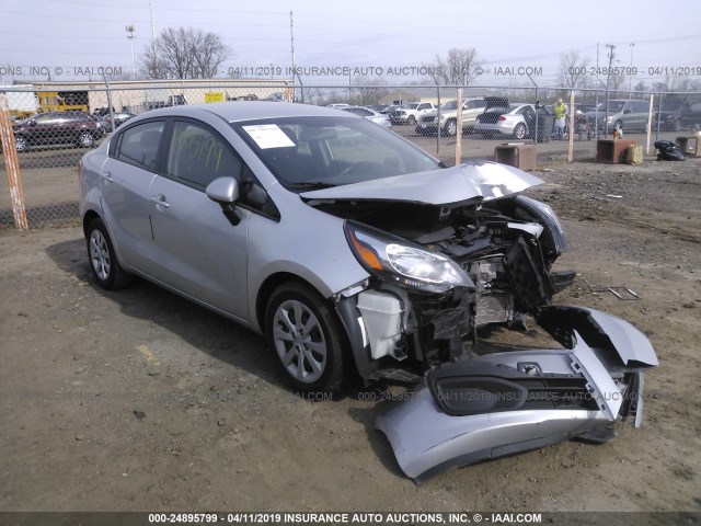 KNADM4A34D6239010 - 2013 KIA RIO LX SILVER photo 1