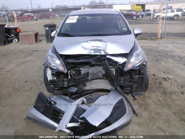 KNADM4A34D6239010 - 2013 KIA RIO LX SILVER photo 6