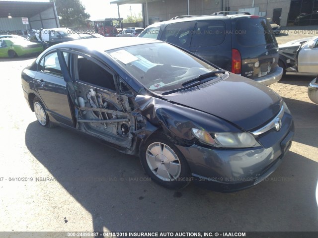 JHMFA36247S015132 - 2007 HONDA CIVIC HYBRID GRAY photo 1