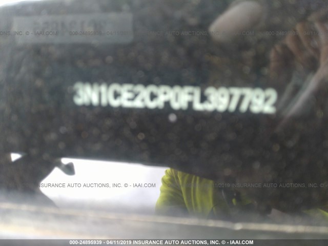 3N1CE2CP0FL397792 - 2015 NISSAN VERSA NOTE S/S PLUS/SV/SL/SR RED photo 9