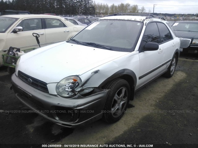 JF1GG68572G802204 - 2002 SUBARU IMPREZA OUTBACK SPORT WHITE photo 2