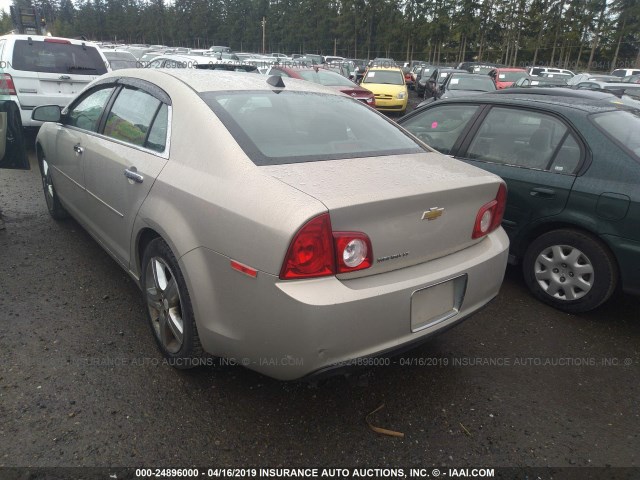 1G1ZC5E0XCF207901 - 2012 CHEVROLET MALIBU 1LT 金色 照片 3