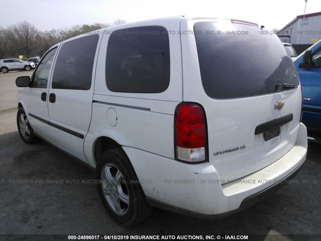 1GNDV23167D120169 - 2007 CHEVROLET UPLANDER LS WHITE photo 3