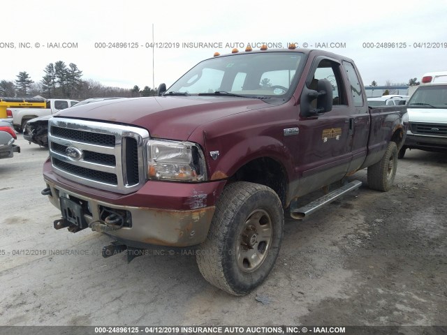 1FTWX31Y16ED09337 - 2006 FORD F350 SRW SUPER DUTY MAROON photo 2