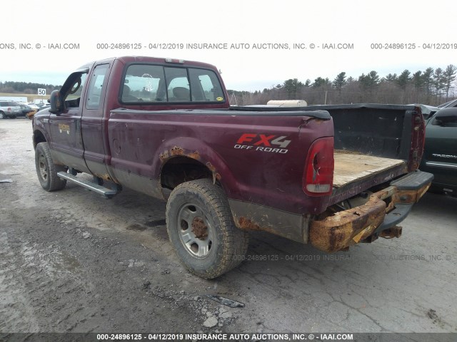 1FTWX31Y16ED09337 - 2006 FORD F350 SRW SUPER DUTY MAROON photo 3