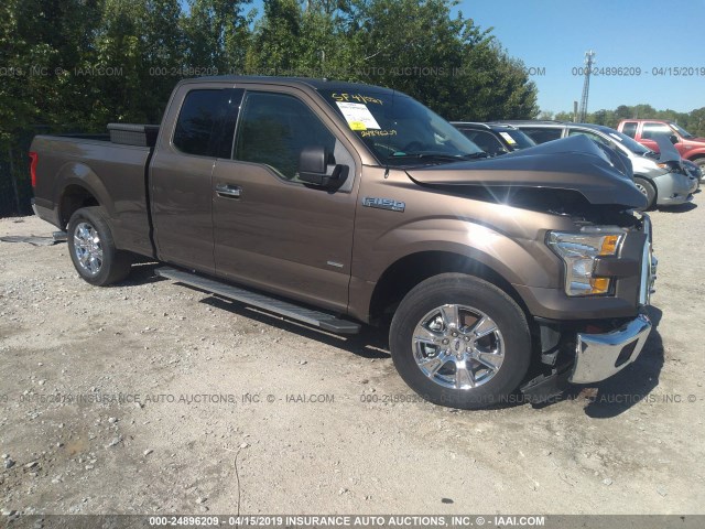 1FTEX1CG9GFD32333 - 2016 FORD F150 SUPER CAB BROWN photo 1