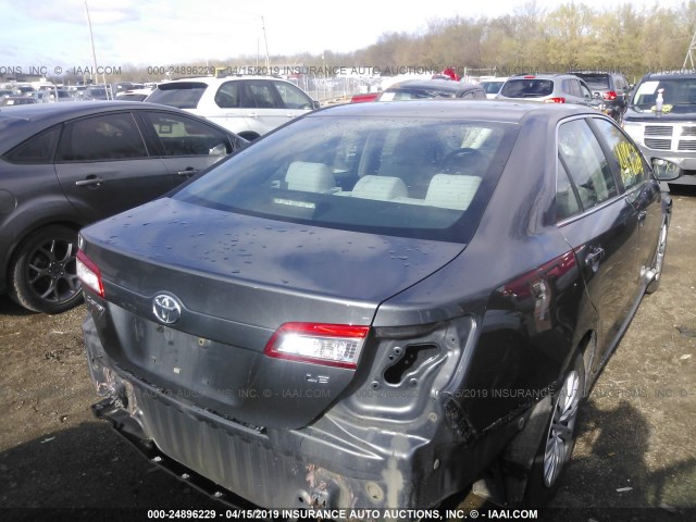 4T1BF1FK0CU060391 - 2012 TOYOTA CAMRY SE/LE/XLE GRAY photo 4