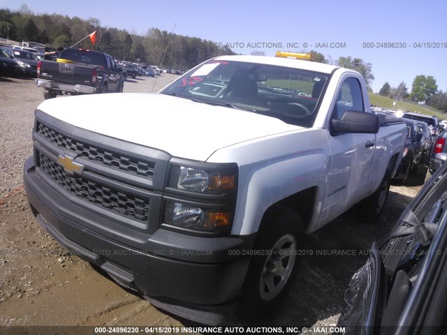 1GCNCPEH3EZ313034 - 2014 CHEVROLET SILVERADO C1500 WHITE photo 2