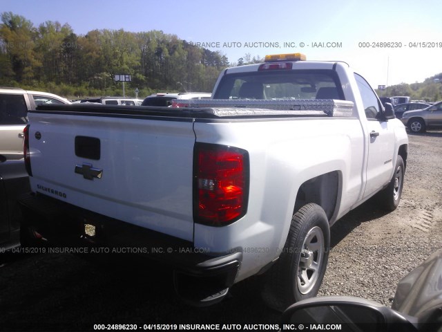 1GCNCPEH3EZ313034 - 2014 CHEVROLET SILVERADO C1500 WHITE photo 4