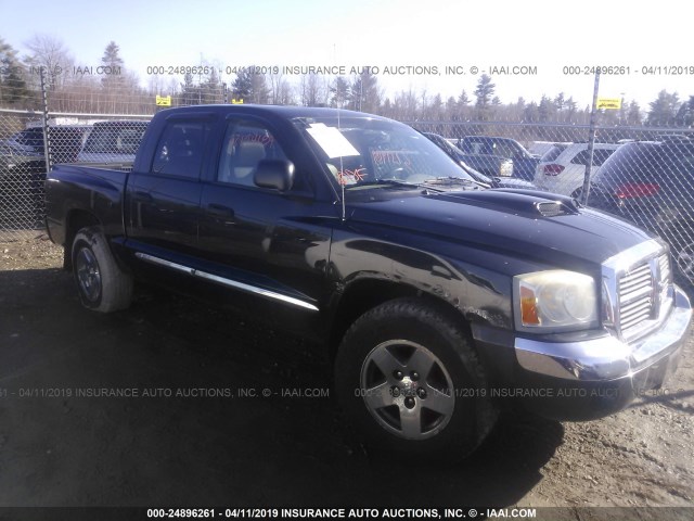 1D7HW58N36S537107 - 2006 DODGE DAKOTA QUAD LARAMIE BLACK photo 1